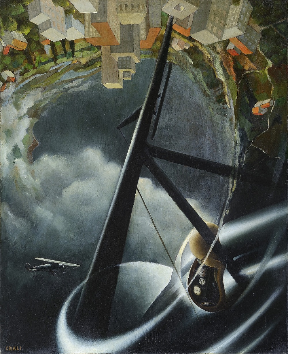 "Aerofighter I [Aerocaccia i]" or "Hunting Duel [Duello di caccia]" by Tullio Crali