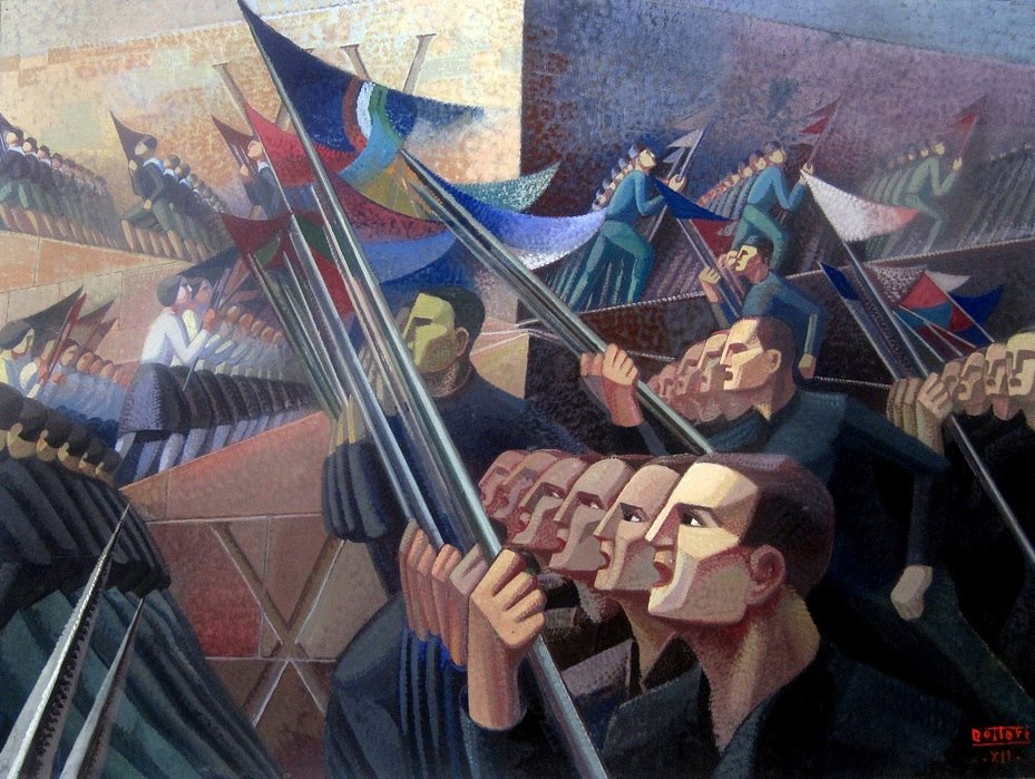 "Polyptych of the Fascist Revolution" by Gerardo Dottori