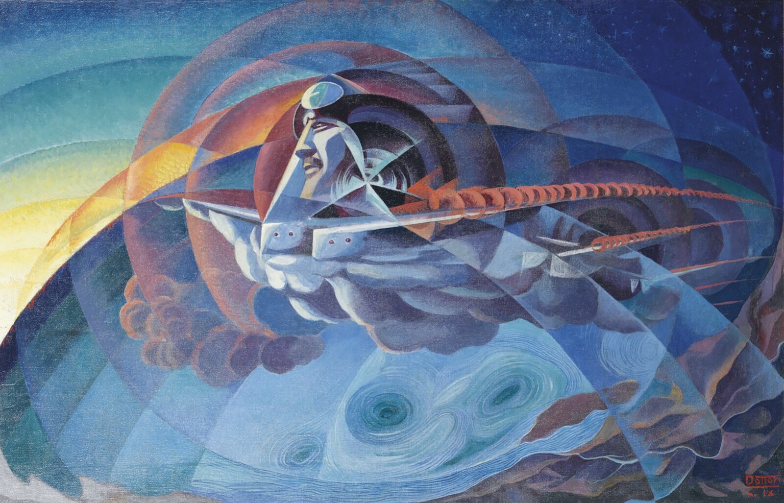 "Trasvolatore" ["Transporter"] by Gerardo Dottori