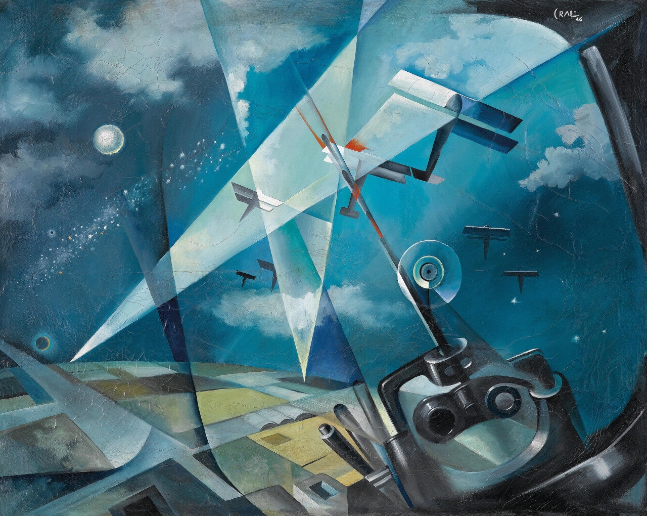 "Battle for the Airport [Battaglia ull'aeroporto]" by Tullio Crali